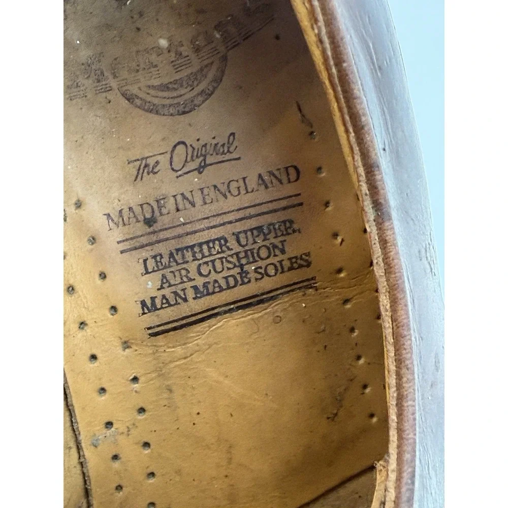 Vintage Dr Martens Made England 4 Eye Oxford Shoes Brown Leather UK 5